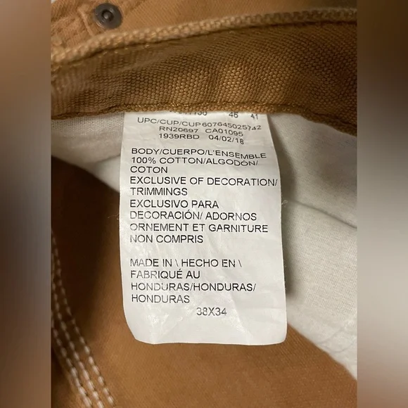 Dickies Denim Khaki Pants 38W 34L NWOT - Picture 3 of 4